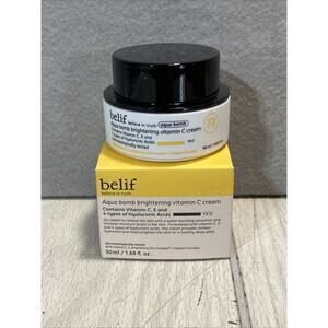 Belief Aqua Bomb Brightening Vitamin C Cream E 50 ml 1.69 oz New In Box